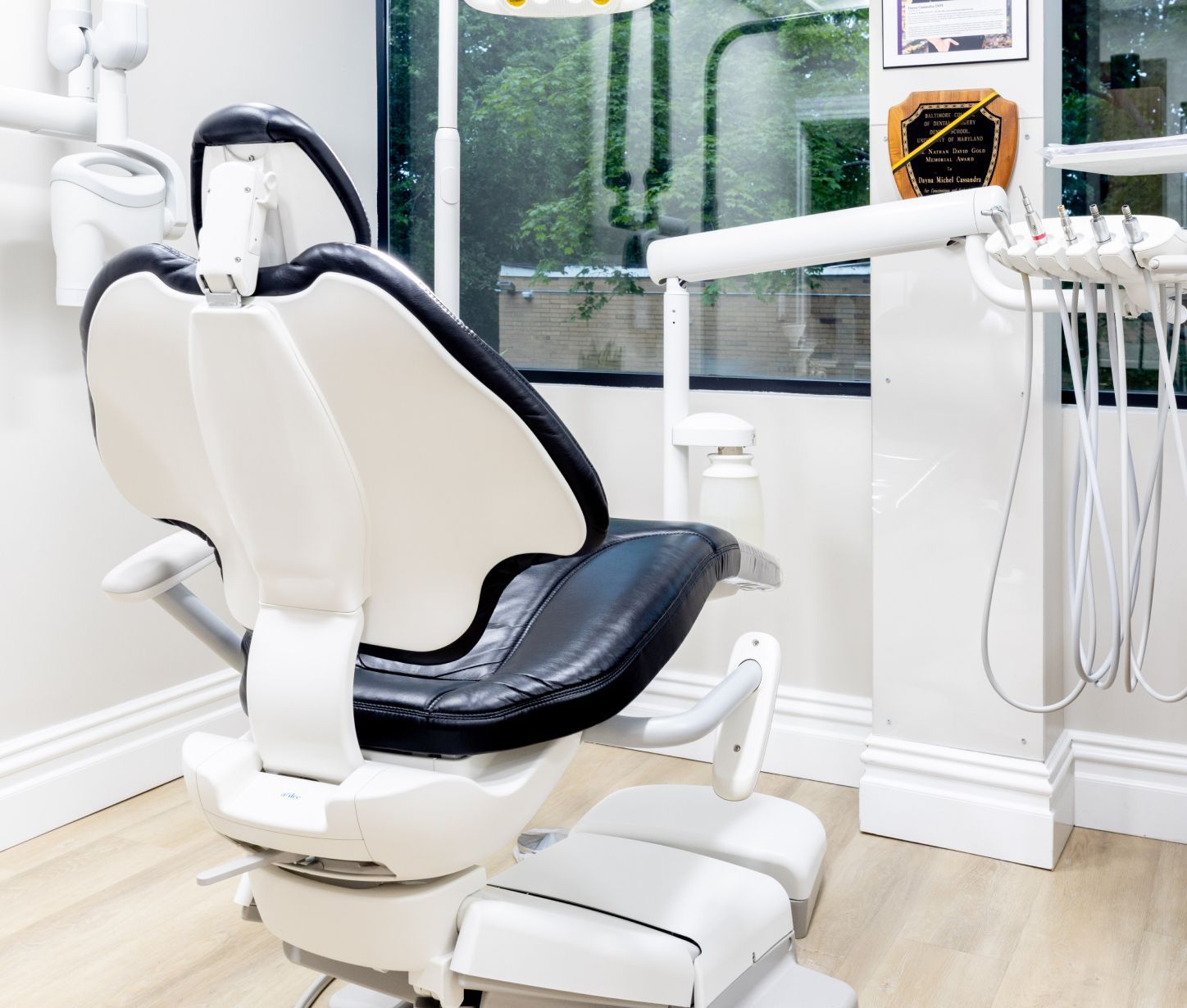 Dental chair in a modern clinic setting